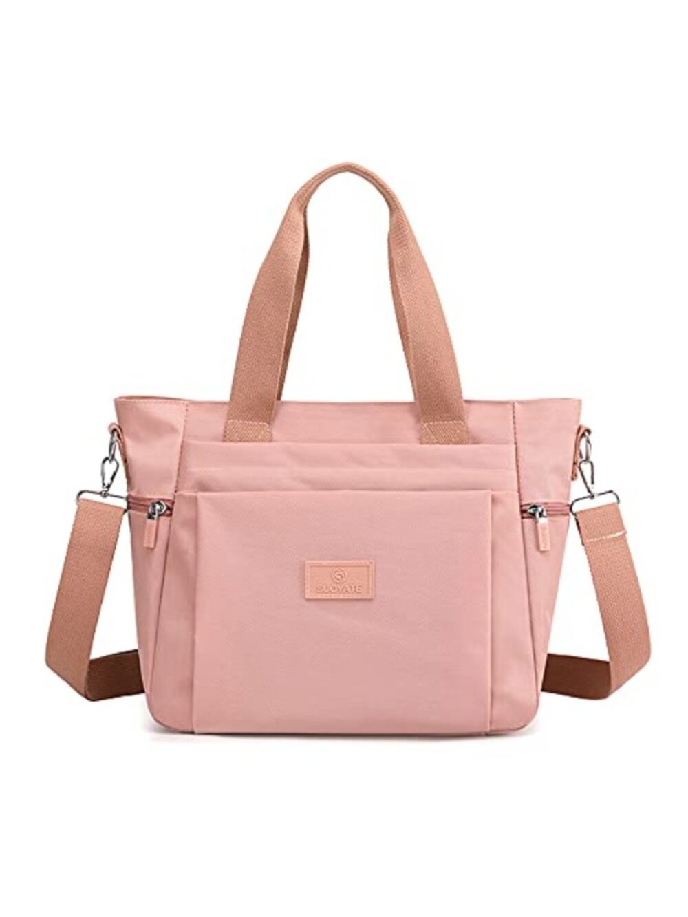 Water Resistant Nylon Multi Pocket Tote Shoulder Handbag